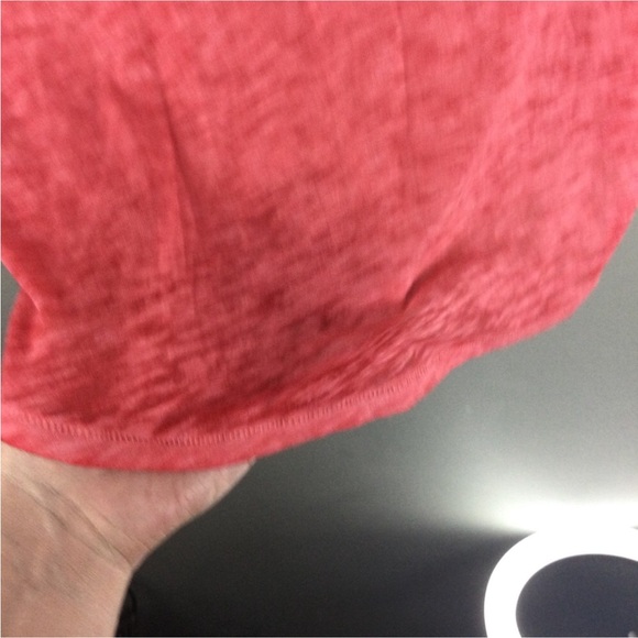 Free People Night Sky Coral Burnout Rolled Raglan Short Sleeve Tee Size Medium - Picture 7 of 7